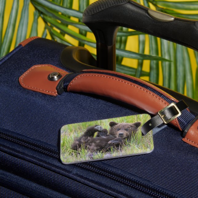 Étiquette À Bagage Animaux de bébés cutest | Bébé Ours Brown (Insitu Rectoal 3)
