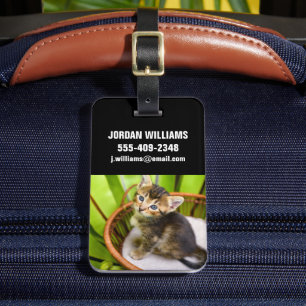 Étiquette À Bagage Animaux de bébés cutest Kitten dans le panier