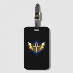 Étiquette À Bagage Ankh or avec ailes