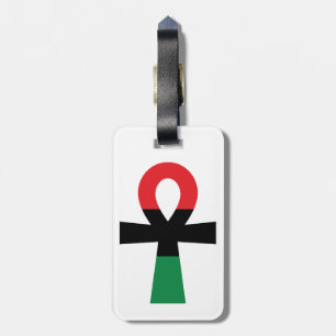 Étiquette À Bagage Ankh rouge, noir et vert