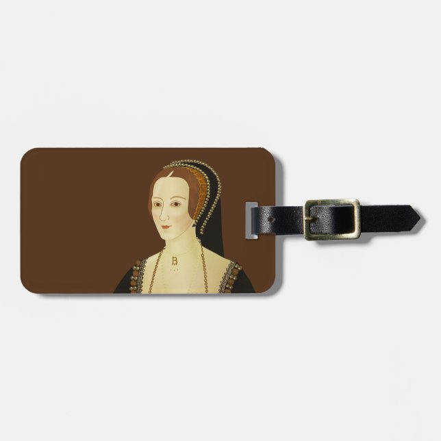 Étiquette À Bagage Anne Boleyn - illustration historique (Devant horizontal)