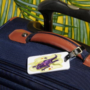 Étiquette À Bagage Anteosaurus Bain De Soleil Avec Casque.