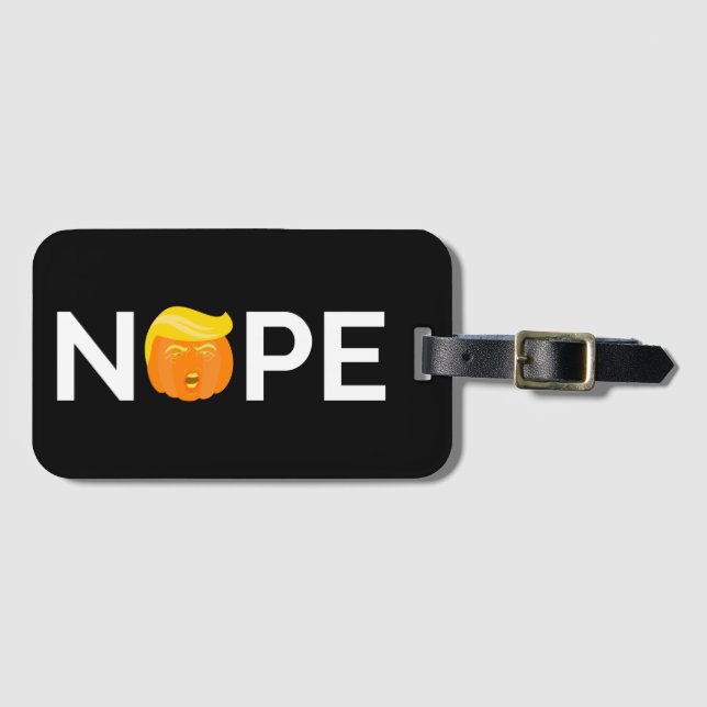 Étiquette À Bagage Anti-Trump - Nope Halloween Edition I (Devant Horizontal)