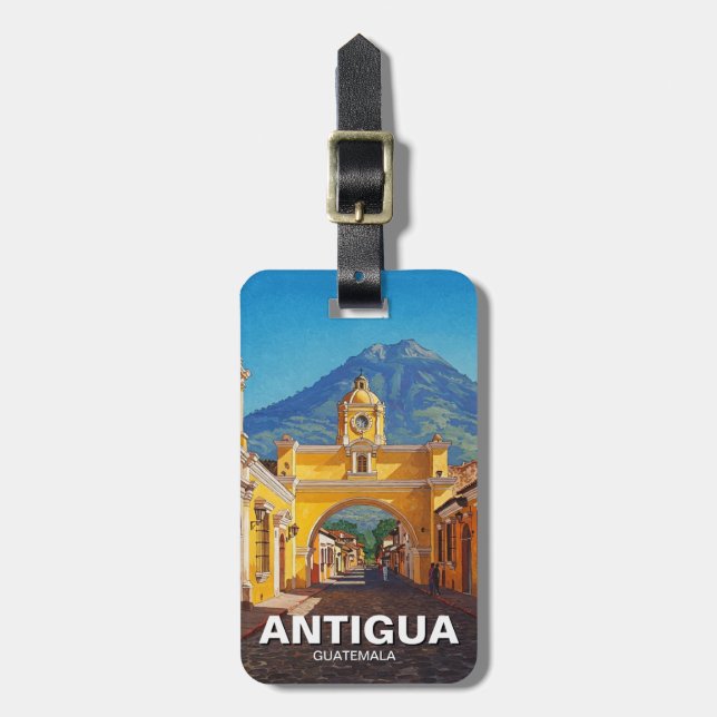 Étiquette À Bagage Antigua Guatemala Travel (Devant Vertical)
