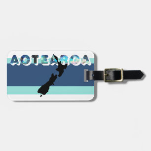 ÉTIQUETTE À BAGAGE AOTEAROA NZ PAUA BLUE GREEN NOUVELLE-ZÉLANDE KIWI