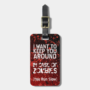 Étiquette À Bagage Apocalypse drôle des zombis   vous courez lent