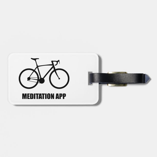 Étiquette À Bagage Application de méditation de vélo (Dos horizontal)