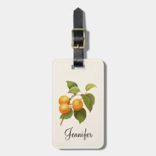 Étiquette À Bagage Apricots orange vintage