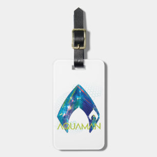 Étiquette À Bagage Aquaman   Logo Aquaman réfracté