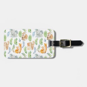 Étiquette À Bagage Aquarelle Cute animal Personnalisé