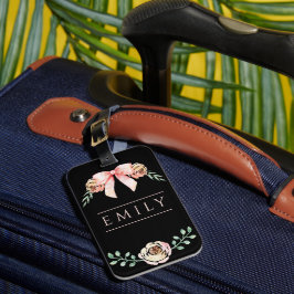 Étiquette À Bagage Aquarelle de l'arc coquette