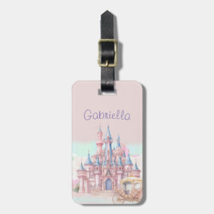 Étiquette À Bagage Aquarelle Fairy Tale Theme Château & Carrières