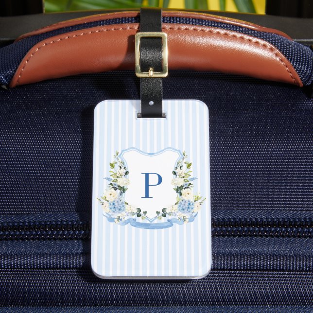 Étiquette À Bagage Aquarelle personnalisée Mariage Hydrangea (Insitu Rectoal 2)