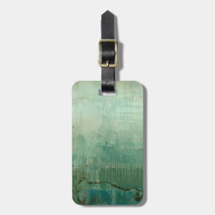 Étiquette À Bagage Aquarelle verte contemporaine