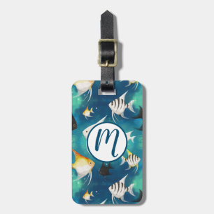 Étiquette À Bagage Aquarium Motif