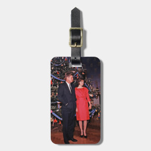 Étiquette À Bagage Arbre de Noël Président John Kennedy & Jacqueline