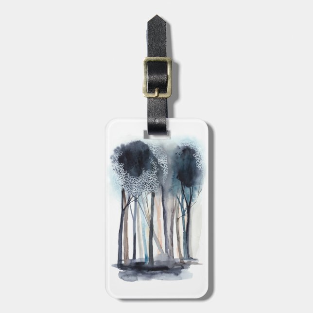 Étiquette À Bagage Arbres Abstraits paisibles (Devant Vertical)