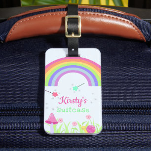 Étiquette À Bagage Arc-en-ciel de fée magique Enfants personnalisés