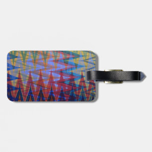 Étiquette À Bagage Arc-en-ciel Moderne motif Swoon Marbling
