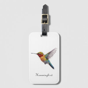Étiquette À Bagage Arcs-en-ciel : L'art des colibris, personnalisé