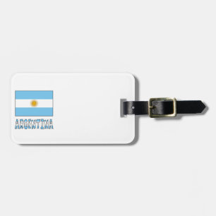 Étiquette À Bagage Argentine et drapeau argentin