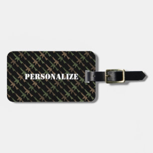 Étiquette À Bagage Arme de style militaire Camouflage GI Fusil Cool s