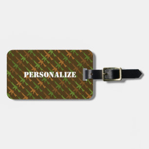 Étiquette À Bagage Arme de type militaire Camouflage GI Rifle Cool Br