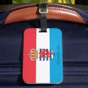 Étiquette À Bagage Armoiries luxembourgeoises (avec nom en dessous)