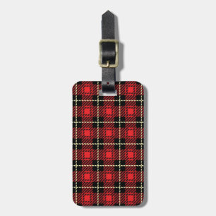 Étiquette À Bagage Arrière - plan rouge de plaid