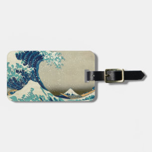 Étiquette À Bagage Art asiatique - la grande vague outre de Kanagawa