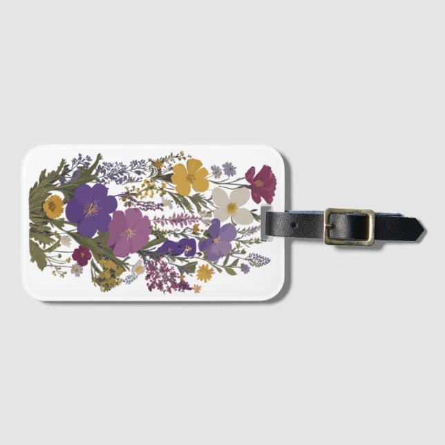 Étiquette À Bagage Art botanique (Devant Horizontal)