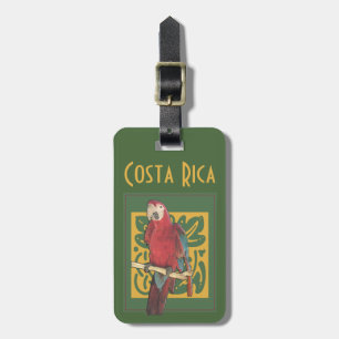 Étiquette À Bagage Art de perroquet du Costa Rica