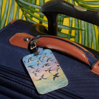 Étiquette À Bagage art des oiseaux migrateurs