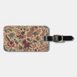 Étiquette À Bagage Art floral de la tapisserie