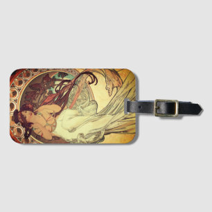 Étiquette À Bagage Art nouveau Alphonse Mucha élégante muse femme