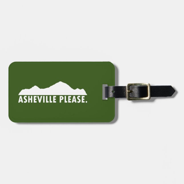 Étiquette À Bagage Asheville S'Il Vous Plaît (Devant horizontal)