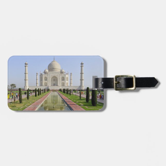 Étiquette À Bagage Asie, Inde, Uttar Pradesh, Agra. Le Taj 5 (Devant horizontal)