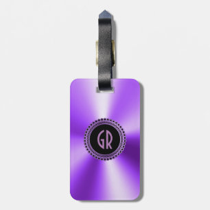 Étiquette À Bagage Aspect métallique en acier inoxydable violet