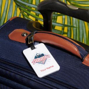 Étiquette À Bagage Atlanta Georgia United States Retro Skyline