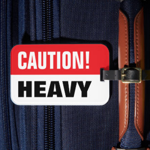 Étiquette À Bagage Attention levage lourd Étiquette de bagage amusa