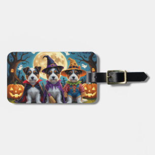 Étiquette À Bagage Australie Terrier Chiens Citrouille Halloween Funn