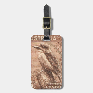 Étiquette À Bagage Australie vintage Kookaburra Bird