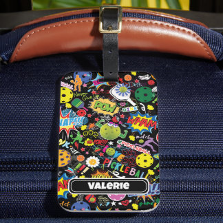 Étiquette À Bagage 😍 avec nom mélangé pickle noir