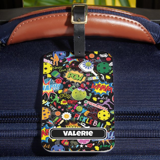 Étiquette À Bagage 😍 avec nom mélangé pickle noir (Insitu Rectoal 2)