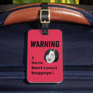 Étiquette À Bagage AVERTISSEMENT Bagages émotionnels