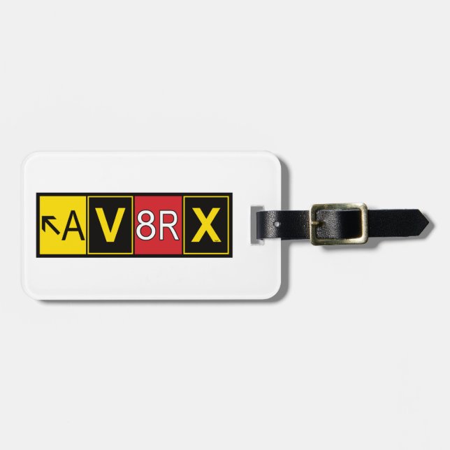 Étiquette À Bagage Aviatrix - AV8RX - (Devant horizontal)