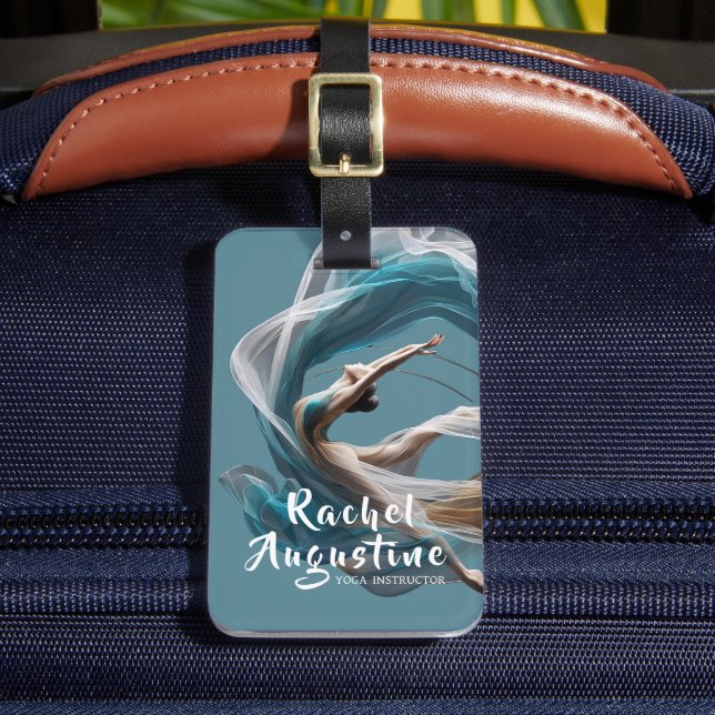 Étiquette À Bagage Avion Air Yoga Instructeur Pilates Fitness (Insitu Rectoal 2)
