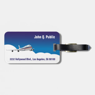 Étiquette À Bagage Avion dans les nuages Bagages Tags