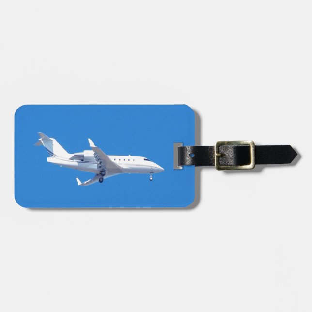 Étiquette À Bagage Avion privé. (Devant horizontal)