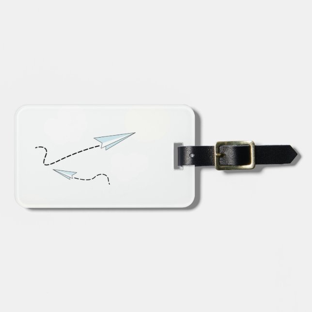 Étiquette À Bagage avions à papier (Devant horizontal)
